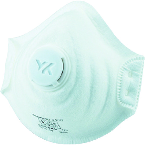 トラスコ中山 YAMAMOTO 使い捨て防じんマスク DS2 排気弁付 サイドバンド式 1056440002（ご注文単位10枚）【直送品】