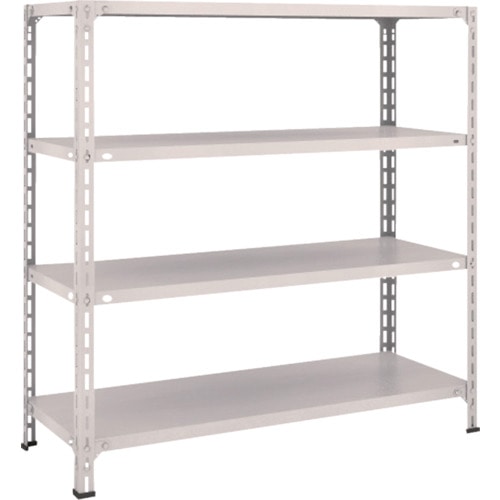 トラスコ中山 TRUSCO スチールラック 軽量棚開放型 W1200XD450XH1200 4段 ネオグレー(ご注文単位1台)【直送品】