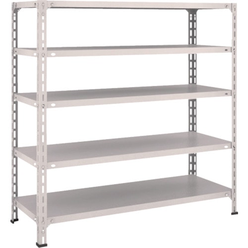 トラスコ中山 TRUSCO スチールラック 軽量棚開放型 W1200XD450XH1200 5段 ネオグレー(ご注文単位1台)【直送品】
