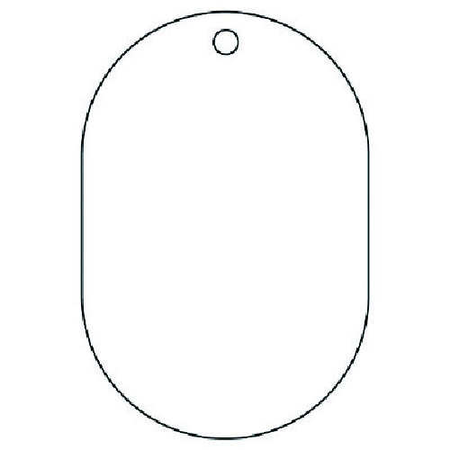 トラスコ中山 ユニット バルブ名表示板(小判型) 白無地・5枚組・70X47（ご注文単位1組）【直送品】