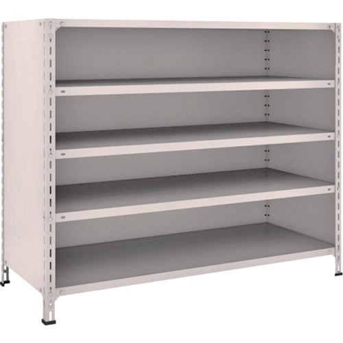 トラスコ中山 TRUSCO スチールラック 軽量棚背板・側板付 W1500XD600X1200 5段 ネオグレー（ご注文単位1台）【直送品】