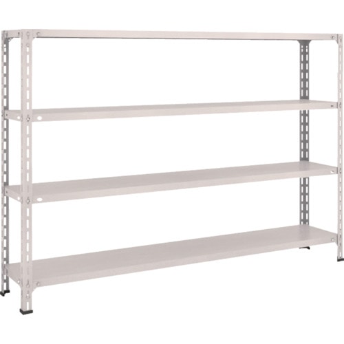 トラスコ中山 TRUSCO スチールラック 軽量棚開放型 W1800XD300XH1200 4段 ネオグレー（ご注文単位1台）【直送品】