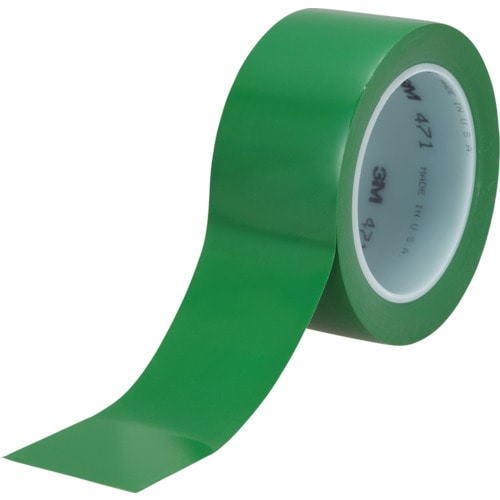 トラスコ中山 3M 高機能ラインテープ 471 緑 50mmX18.2m R（ご注文単位1巻）【直送品】
