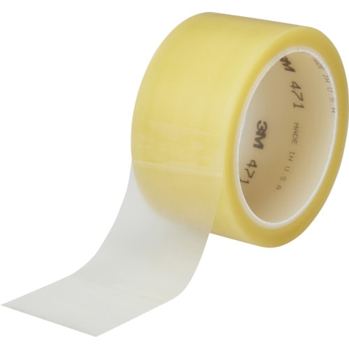 トラスコ中山 3M 高機能ラインテープ 471 透明 50mmX18.2m R（ご注文単位1巻）【直送品】