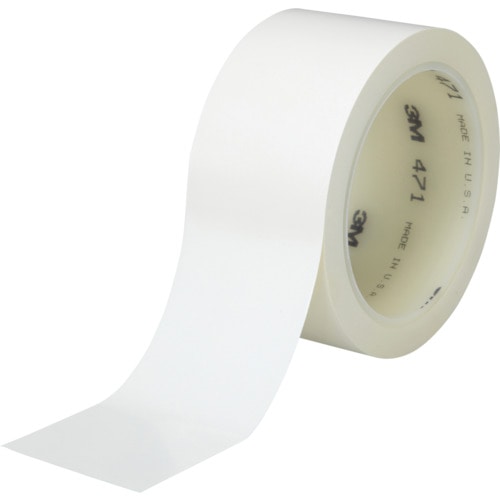 トラスコ中山 3M 高機能ラインテープ 471 白 50mmX18.2m R（ご注文単位1巻）【直送品】