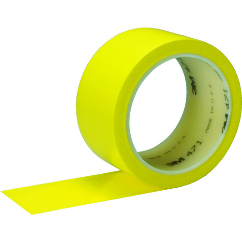 トラスコ中山 3M 高機能ラインテープ 471 黄 50mmX18.2m R（ご注文単位1巻）【直送品】