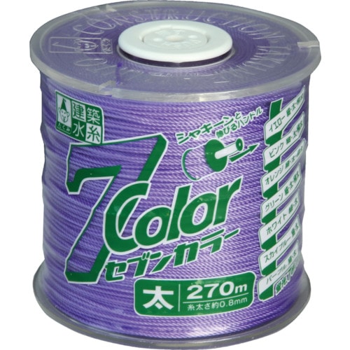 トラスコ中山 たくみ 7COLOR 太 パープル 270M(ご注文単位1巻)【直送品】