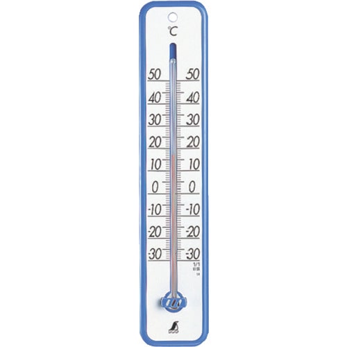 トラスコ中山 シンワ 寒暖計 プラスチック製 30cmブルー(ご注文単位1個)【直送品】