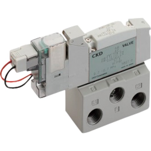 トラスコ中山 CKD パイロット式5ポート弁 ベース配管 124-4164(ご注文単位1個)【直送品】