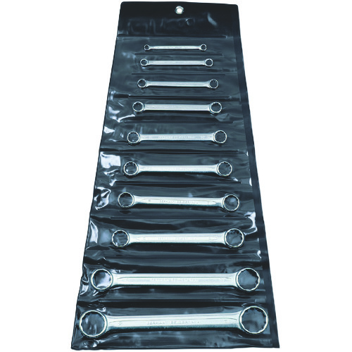 トラスコ中山 バーコ フラット型ボックススパナセット 10本(ご注文単位1セット)【直送品】