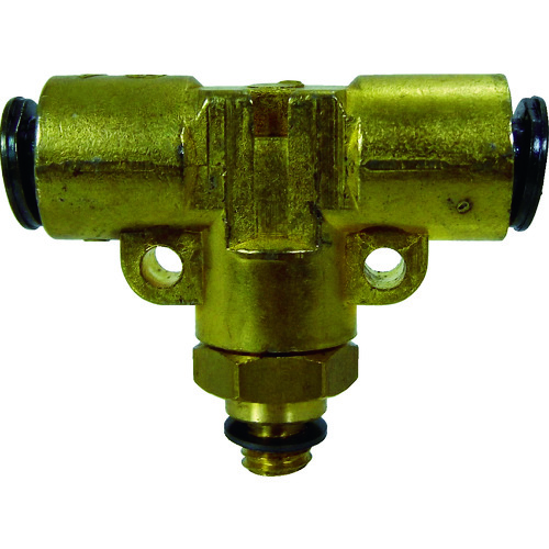 トラスコ中山 チヨダ チューブ継手 フジメイルブランチティ(金属) 4mm M5×0.8(ご注文単位1個)【直送品】