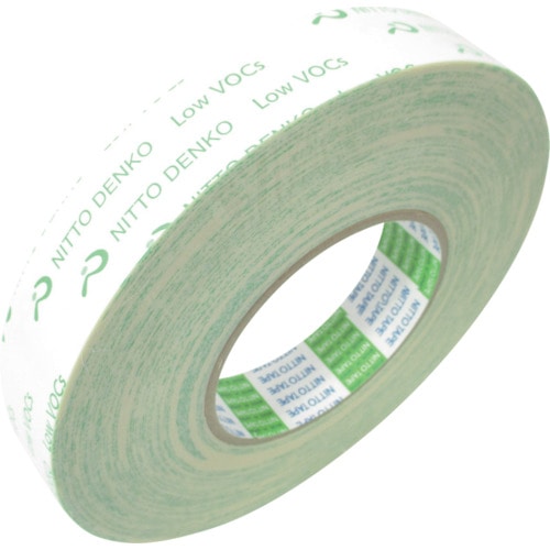 トラスコ中山 日東 低VOC再はく離可能両面テープ No.5000E 30mm×20m ホワイト(ご注文単位1巻)【直送品】