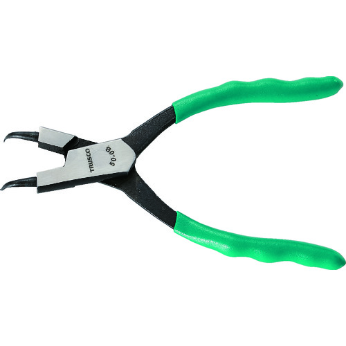 トラスコ中山 TRUSCO スナップリングプライヤー 孔用 Φ0.8 曲爪50型(ご注文単位1個)【直送品】