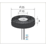 トラスコ中山 ナカニシ 毛ブラシ馬毛 特厚タイプ (1Pk(袋)=10本入)(ご注文単位1パック)【直送品】