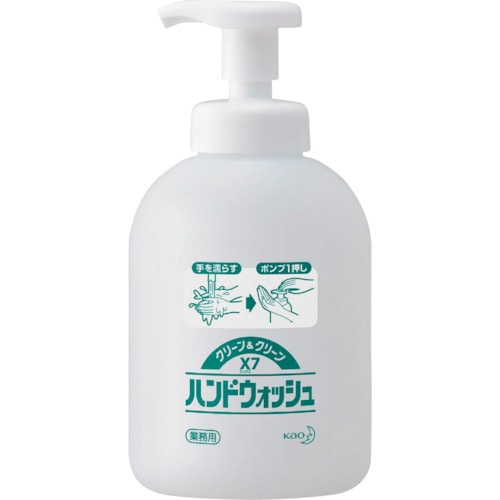 トラスコ中山 Kao 業務用クリーン&クリーンX7用 つめかえ容器 500ml (ご注文単位1個)【直送品】