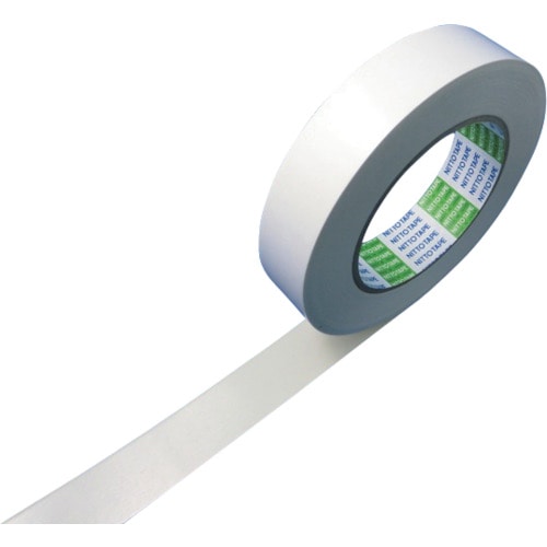 トラスコ中山 日東 金属・ゴム印刷版の固定用両面テープ No.513 25mm×30m ホワイト（ご注文単位1巻）【直送品】