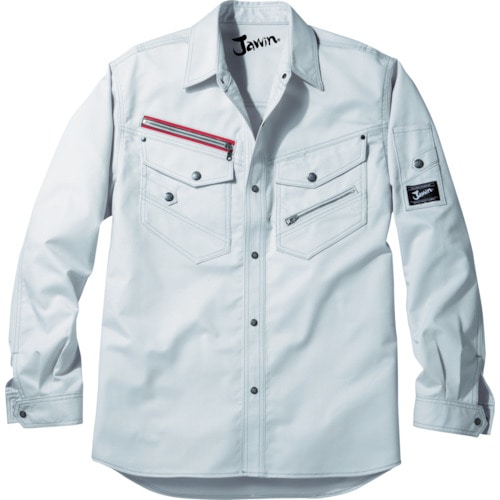 トラスコ中山 Jawin ナガソデシャツ Lサイズ シルバー 855-7280(ご注文単位1着)【直送品】