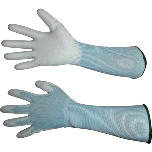 トラスコ中山 富士手袋 ウレタンメガロング ブルー5P M(ご注文単位1組)【直送品】