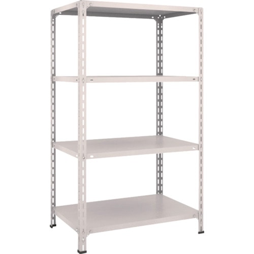 トラスコ中山 TRUSCO スチールラック 軽量棚開放型 W875XD600XH1500 4段 ネオグレー(ご注文単位1台)【直送品】