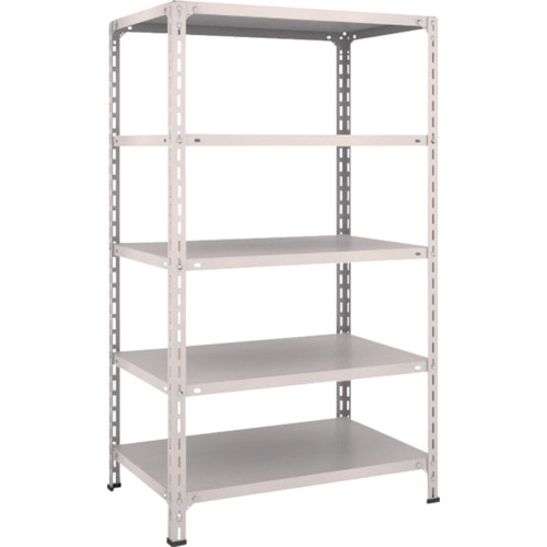 トラスコ中山 TRUSCO スチールラック 軽量棚開放型 W875XD600XH1500 5段 ネオグレー(ご注文単位1台)【直送品】