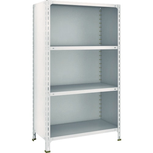 トラスコ中山 TRUSCO スチールラック 軽量棚背板・側板付 W875XD450XH1500 4段 ネオグレー(ご注文単位1台)【直送品】