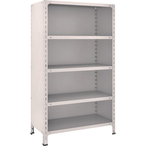 トラスコ中山 TRUSCO スチールラック 軽量棚背板・側板付 W875XD450XH1500 5段 ネオグレー(ご注文単位1台)【直送品】