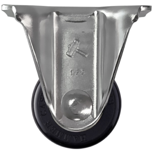 トラスコ中山 ハンマー オールステンレス低床重荷重用固定式ナイロン車輪(ラジアルボールベアリング)50mm（ご注文単位1個）【直送品】