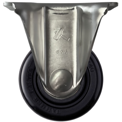 トラスコ中山 ハンマー オールステンレス低床重荷重用固定式ナイロン車輪(ラジアルボールベアリング)65mm（ご注文単位1個）【直送品】