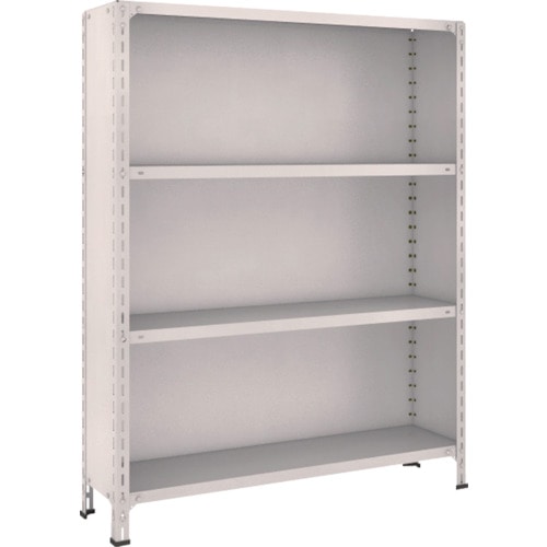 トラスコ中山 TRUSCO スチールラック 軽量棚背板・側板付 W1200XD300X1500 4段 ネオグレー(ご注文単位1台)【直送品】