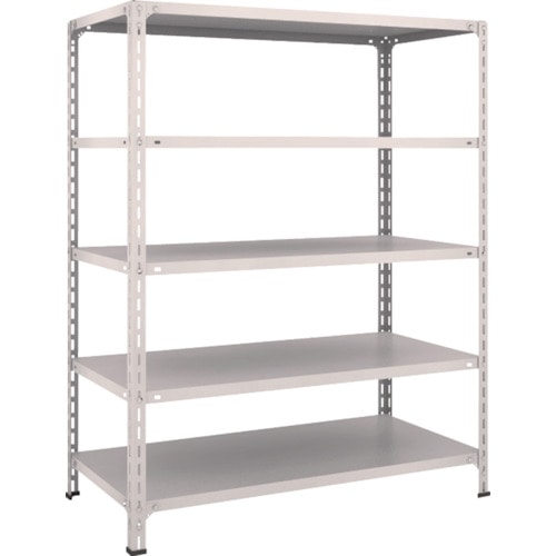 トラスコ中山 TRUSCO スチールラック 軽量棚開放型 W1200XD600XH1500 5段 ネオグレー(ご注文単位1台)【直送品】