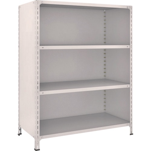 トラスコ中山 TRUSCO スチールラック 軽量棚背板・側板付 W1200XD600X1500 4段 ネオグレー(ご注文単位1台)【直送品】