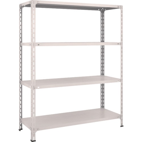 トラスコ中山 TRUSCO スチールラック 軽量棚開放型 W1200XD450XH1500 4段 ネオグレー(ご注文単位1台)【直送品】