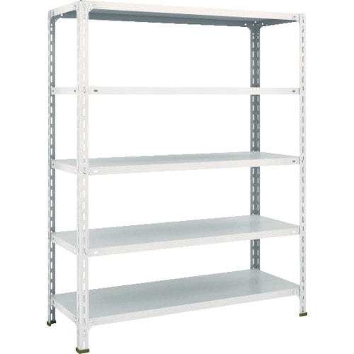 トラスコ中山 TRUSCO スチールラック 軽量棚開放型 W1200XD450XH1500 5段 ネオグレー(ご注文単位1台)【直送品】