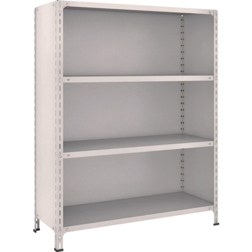 トラスコ中山 TRUSCO スチールラック 軽量棚背板・側板付 W1200XD450X1500 4段 ネオグレー(ご注文単位1台)【直送品】