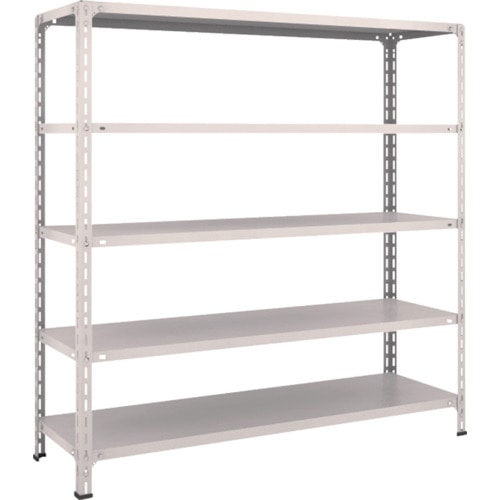 トラスコ中山 TRUSCO スチールラック 軽量棚開放型 W1500XD450XH1500 5段 ネオグレー（ご注文単位1台）【直送品】