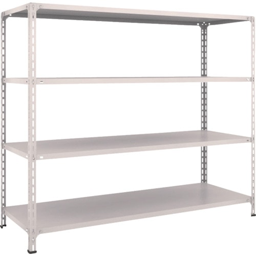 トラスコ中山 TRUSCO スチールラック 軽量棚開放型 W1800XD600XH1500 4段 ネオグレー（ご注文単位1台）【直送品】