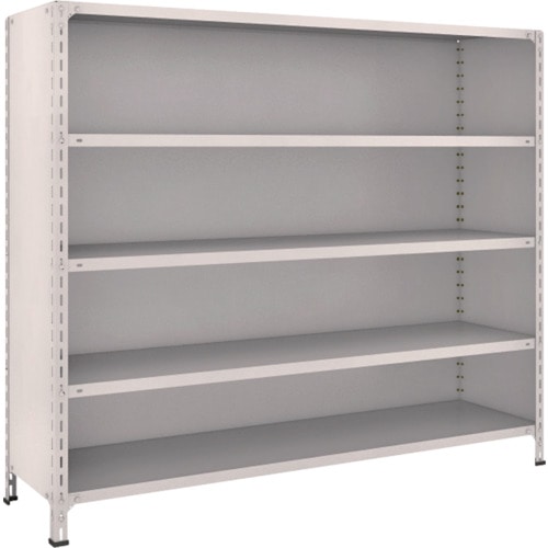 トラスコ中山 TRUSCO スチールラック 軽量棚背板・側板付 W1800XD450X1500 5段 ネオグレー(ご注文単位1台)【直送品】