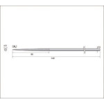 トラスコ中山 ナカニシ ダイヤモンドヤスリ #200 丸 刃長50×刃幅3(ご注文単位1本)【直送品】