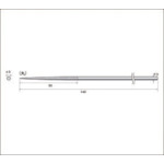 トラスコ中山 ナカニシ ダイヤモンドヤスリ #400 丸 刃長50×刃幅3(ご注文単位1本)【直送品】