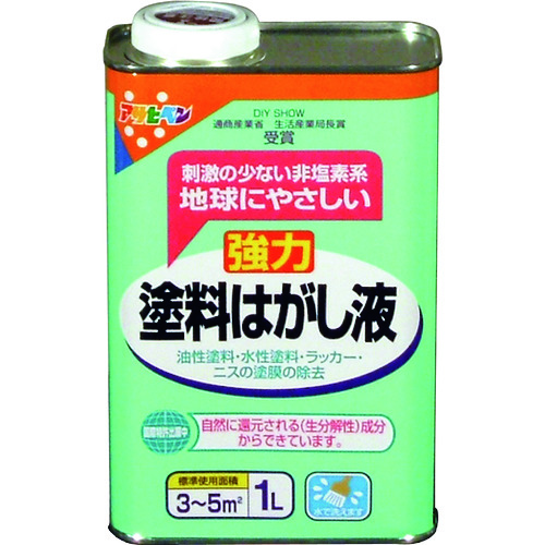トラスコ中山 アサヒペン 塗料はがし液 1L(ご注文単位1個)【直送品】
