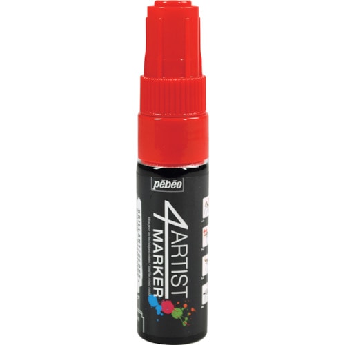 トラスコ中山 ペベオ 4アーティスト マーカー 8mmチズル レッド(ご注文単位1本)【直送品】