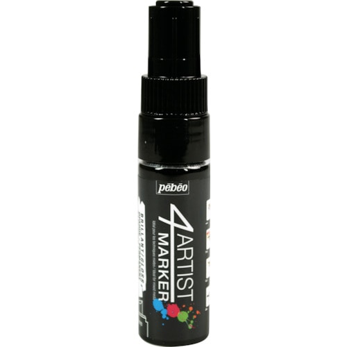 トラスコ中山 ペベオ 4アーティスト マーカー 8mmチズル ブラック(ご注文単位1本)【直送品】