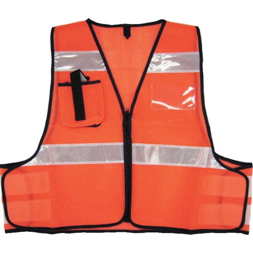トラスコ中山 ミズケイ 防犯パトロールベスト(オレンジ)（ご注文単位1枚）【直送品】