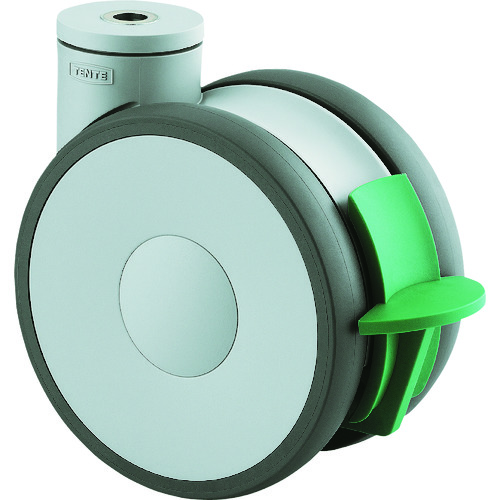 トラスコ中山 テンテキャスター 高性能旋回双輪キャスター“LINEA”(ポリウレタン車) φ150 自在式(方向ロック付)(ご注文単位1個)【直送品】