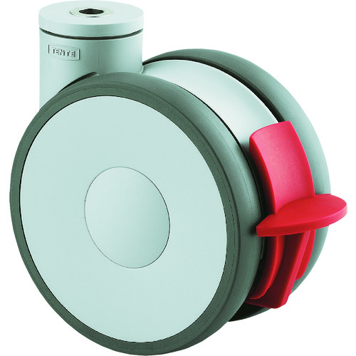 トラスコ中山 テンテキャスター 高性能旋回双輪キャスター“LINEA”(ポリウレタン車) φ150 自在式(トータルロック付)(ご注文単位1個)【直送品】