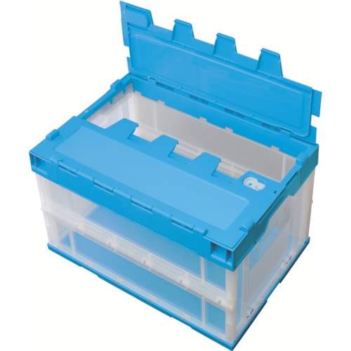 トラスコ中山 積水 フタ一体ロック付きオリコン青 498-3165(ご注文単位1個)【直送品】