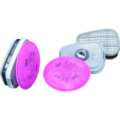 トラスコ中山 3M 有機ガス用吸収缶 L3ろ過材付き 6001/2091-L3 2個入り(ご注文単位1組)【直送品】