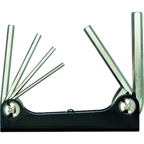 トラスコ中山 ワイズ 六角棒レンチ(ナイフ式) コンパクトホルダー 6本組(ご注文単位1本)【直送品】