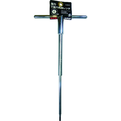 トラスコ中山 ワイズ T型六角棒レンチ 4.0×256(ご注文単位1本)【直送品】