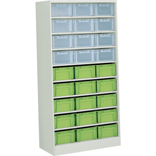 トラスコ中山 TRUSCO パーツケース バンラックケースCF型 F-2TMX12個F-2GRX15個付(ご注文単位1台)【直送品】